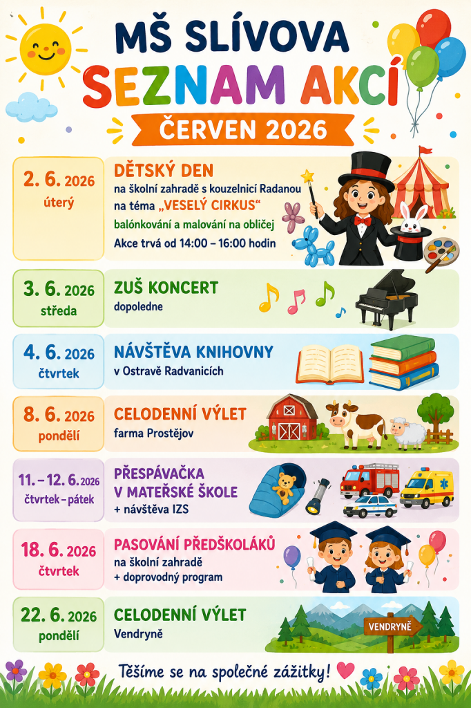 Akce na měsíc ČERVEN 2026